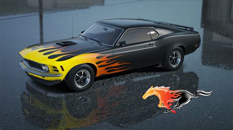 Ford Mustang Boss 302 1970 Flame Tattoo Livery Gta5