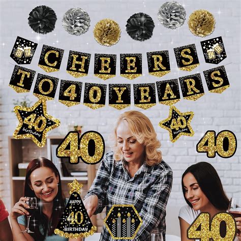 Buy Th Birthday Decorations For Men Pack Cheers To Years