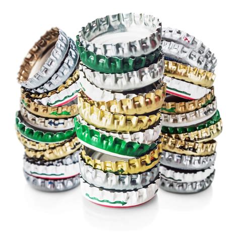 premium photo beer cap isolated  white