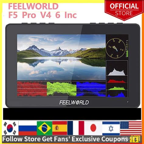 FEELWORLD F5 Pro V4 6 Inch 3D LUT 4K HDMI Touch Screen DSLR Camera