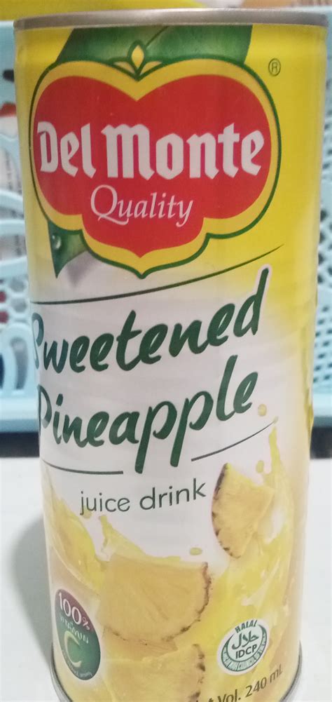 DEL MONTE SWEETENED PINEAPPLE JUICE DRINK 240 ML Lazada PH