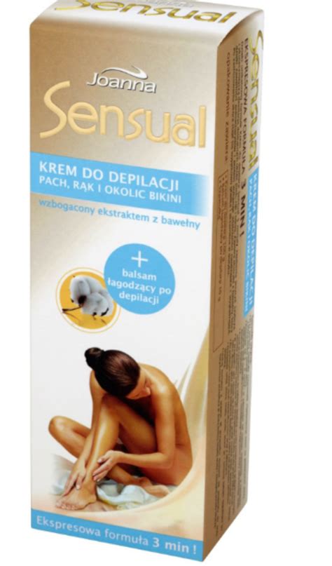 Joanna Sensual Krem do depilacji pach rąk i okolic bikini wzbogacony ekstraktem z bawełny