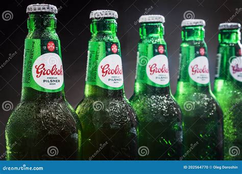 Glass Bottles With Grolsch Beer Grolsch Brewery Editorial Image Image Of Alcoholic European