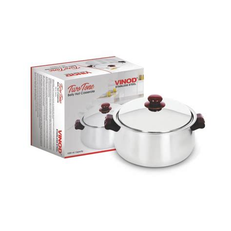 Vinod Stainless Steel Two Tone Belly Hot Casserole 1000 Ml For Hotelrestaurant At Rs 1525