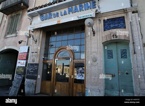 Bar De La Marine Old Port Marseille France The Bar Where French