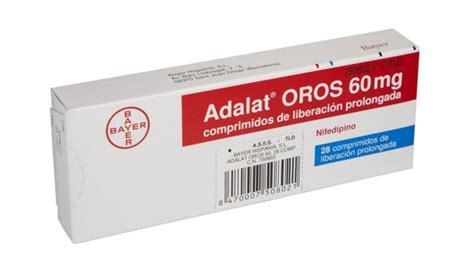 Adalat Oros 60 Mg Comprimidos De Liberacion Prolongada 500 Comprimidos