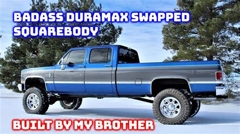 The Most Bada Squarebody Duramax Swap In The World Youtube