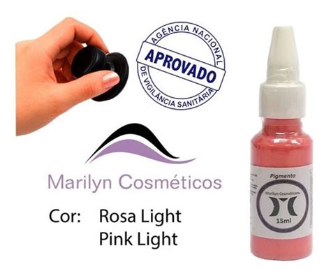 Pigmento Rosa Light Marilyn Cosméticos 15ml Promoção MercadoLivre