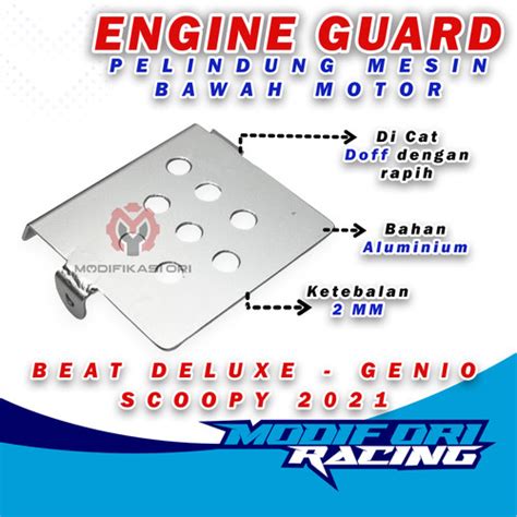 Promo ENGINE GUARD Pelindung Mesin Bagian Bawah Motor Honda Genio