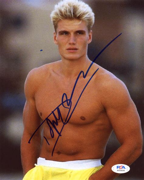 Dolph Lundgren Signed X Photo Psa Coa Pristine Auction