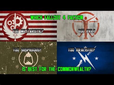 Which Fallout Faction Is Best For The Commonwealth Youtube