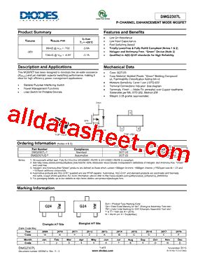 Dmg Lq Datasheet Pdf Diodes Incorporated