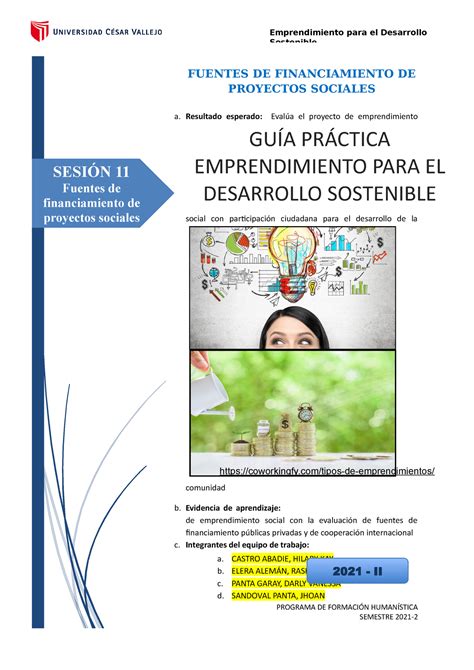 Gu A Pr Ctica N Fuentes De Financiamiento Grupo Fuentes De