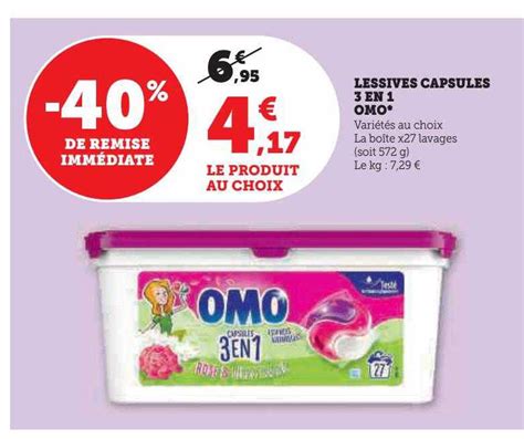 Promo Lessives Capsules 3 En 1 Omo Chez Hyper U ICatalogue Fr