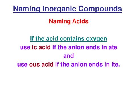 PPT - Naming Inorganic Compounds PowerPoint Presentation, free download - ID:6743783