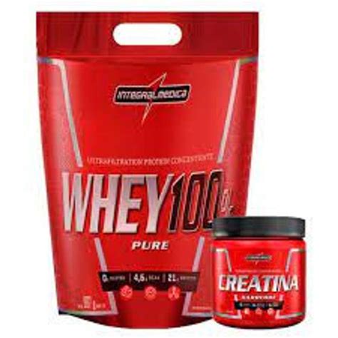 Combo Kit Whey Protein G Morango Creatina G Integral