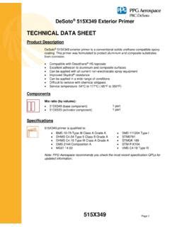 Technical Data Sheet Ppg Aerospace Technical Data Sheet Ppg