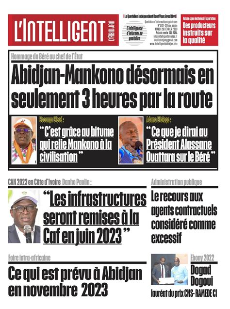 LIntelligent en Pdf Hommage du Béré au chef de lÉtat Abidjan