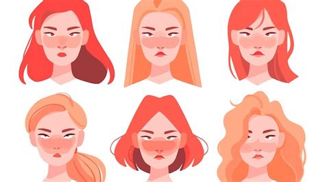 Diverse Set Of Women Faces And Human Heads Representing Different