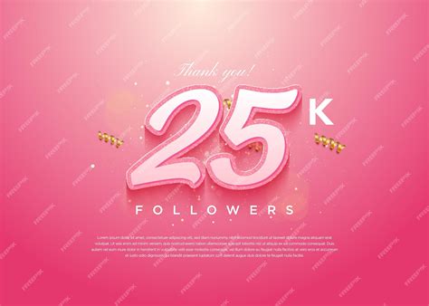 premium vector pink color concept   followers celebration