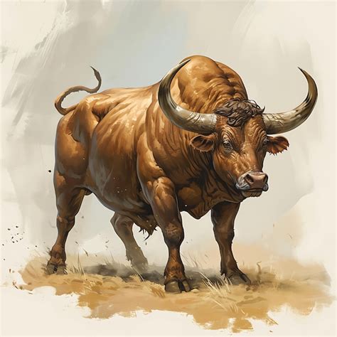 realistic bull artwork pictures