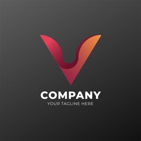 Premium Vector Gradient Geometric Logo Letter V