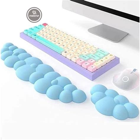 Almofada Para Pulsos Em Nuvem De Teclado 3d Proteção Das Mãos Silicone