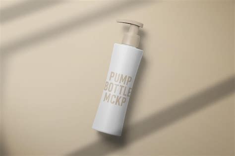 premium psd top view editable pump bottle mockup