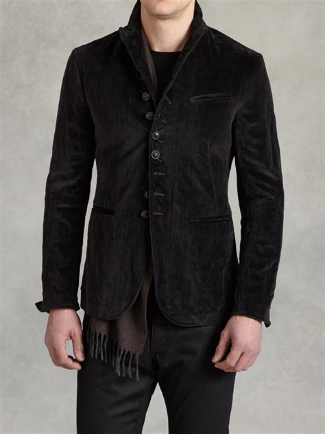 Lyst John Varvatos Velvet Multi Button Jacket In Black For Men