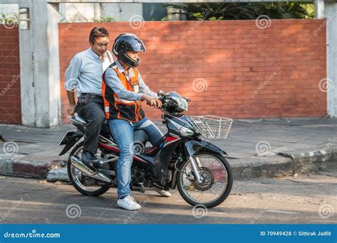 Motorbike Taxi Service In Bangkok Editorial Stock Photo Image Of