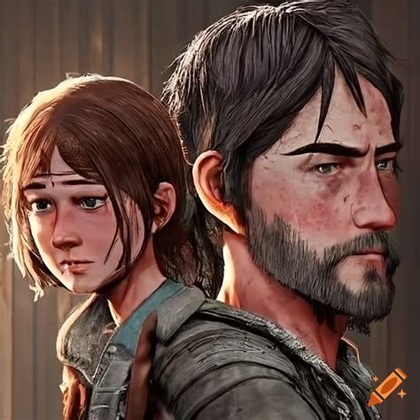 Joel And Ellie From The Last Of Us In A Game Vs Show Comparison On Craiyon