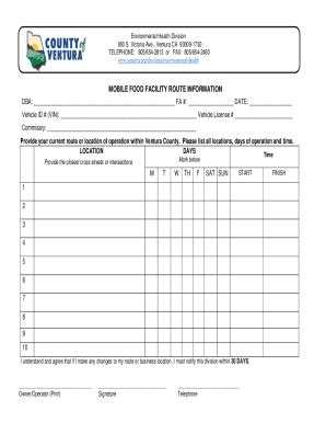 Fillable Online Fillable Online Ventura County Environmental Health