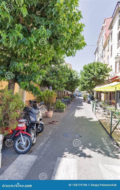 Ajaccio Narrow Street Corsica Island France Editorial Stock Photo