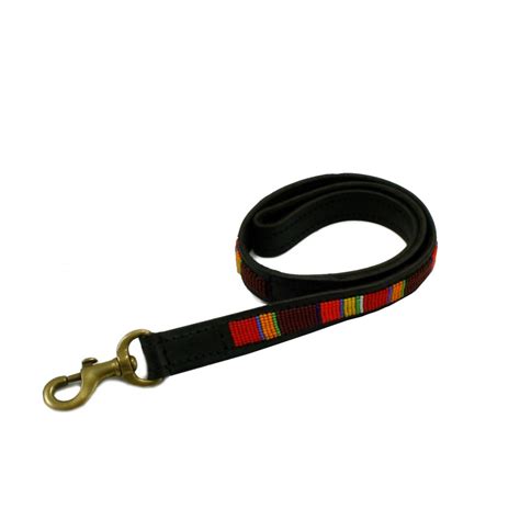 Hand Beaded Leather Dog Leads Malulu