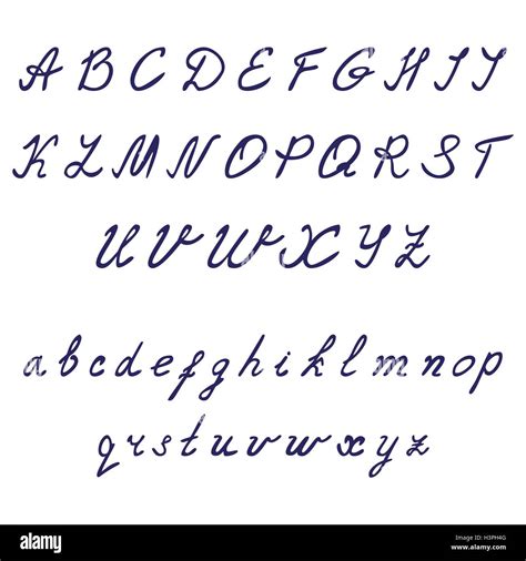 Italic Handwriting Alphabet