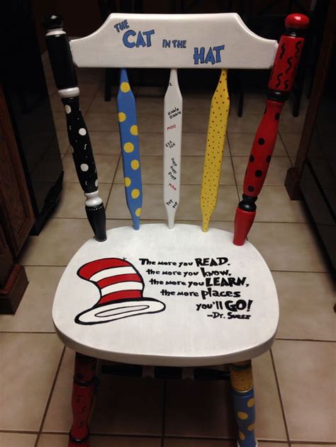 Dr Suess Chair For Teacher Appreciation Week Whimsical Painted