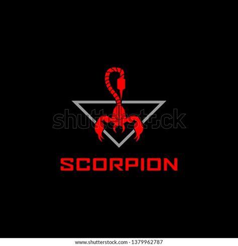 Scorpion Triangle Tactical Military Logo Design Stock Vector Royalty