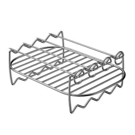 Ipewlex Stainless Steel Turkey Roasting Rack For Grilling And Multi Use Bbq Dishwasher Safe