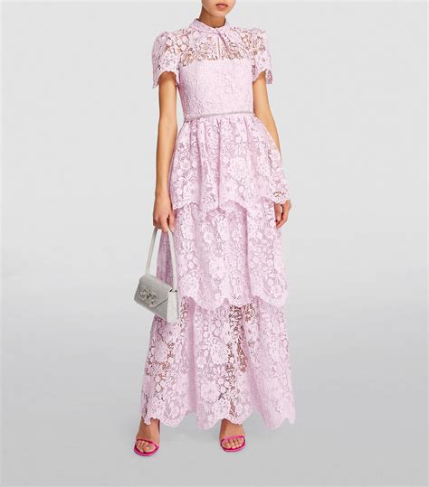 Self Portrait Lace Tiered Maxi Dress Harrods De