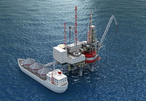 Offshore Oil Rig Drilling Platform And Tanker 3d Model Cgtrader