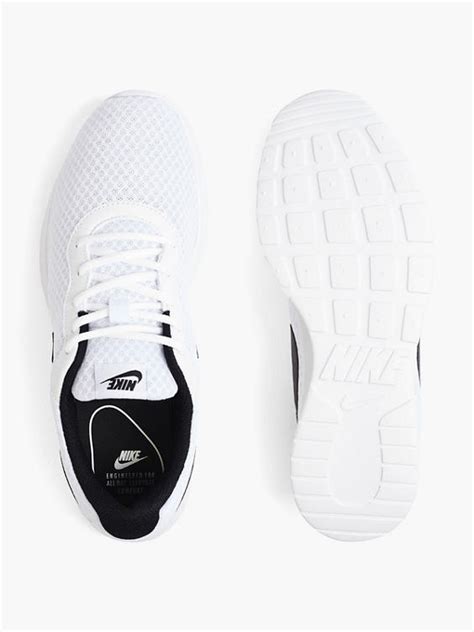 Nike Mens Nike Tanjun White Lace Up Trainers In White Deichmann