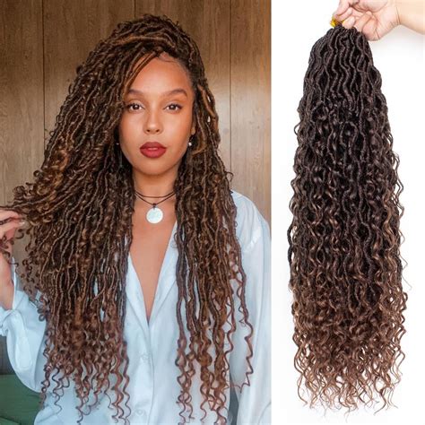 Amazon Zrq Inch Goddess Faux Locs Crochet Hair T River Locs