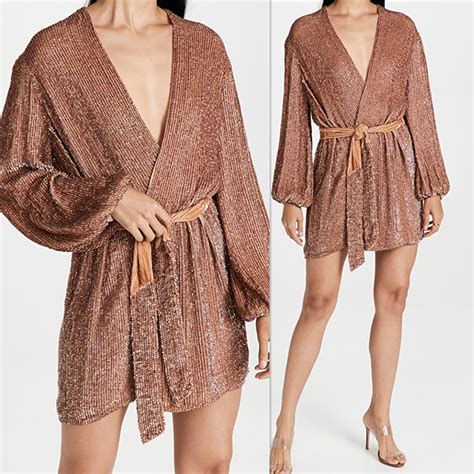 Factory China Customized High Quality Hot Popular V Neck Long Sleeves Non Stretch Sequined Weave