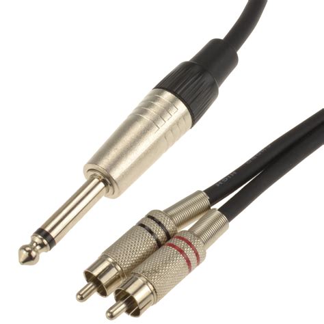 Kenable 6 35mm Mono Jack To Red White RCA Phono Plugs Soft Flex C