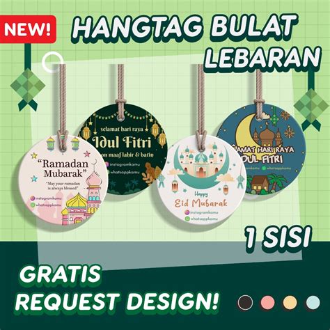 Jual Hang Tag Idul Fitri Sisi Custom Tag Label Hampers Lebaran Free