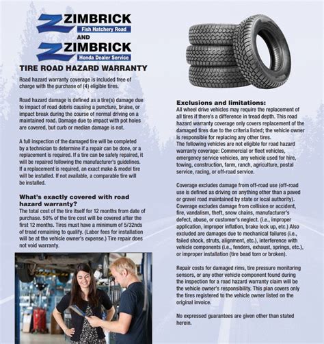 Tire Road Hazard Warranty | Zimbrick at Fish Hatchery Road