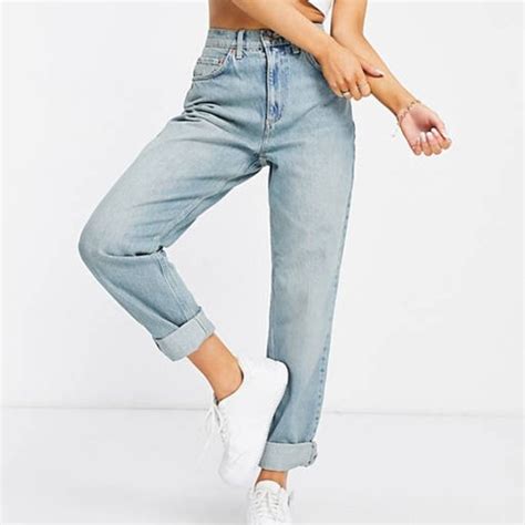 Asos Jeans Asos Design High Rise Slouchy Mom Jean In Vintage