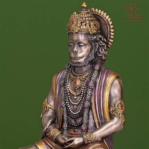 Hanuman Statue Cm Meditating Lord Hanuman Idol Rama Devotee Hindu