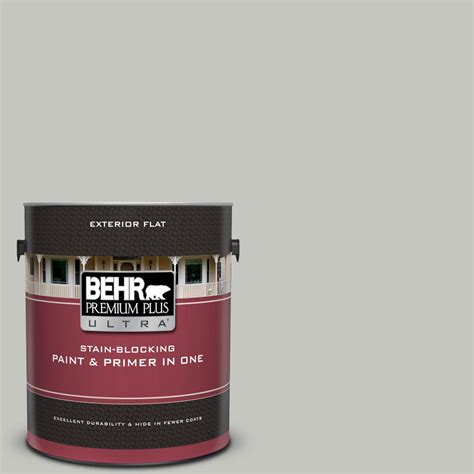 Behr Premium Plus Ultra 1 Gal Ppu24 16 Titanium Flat Exterior Paint