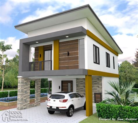 Two Storey House Plan With 3 Bedrooms And 2 Car Garage Cool House Concepts